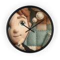 Wall Clock - Counting Dreams Felt Boy Art | Echovira Gallery