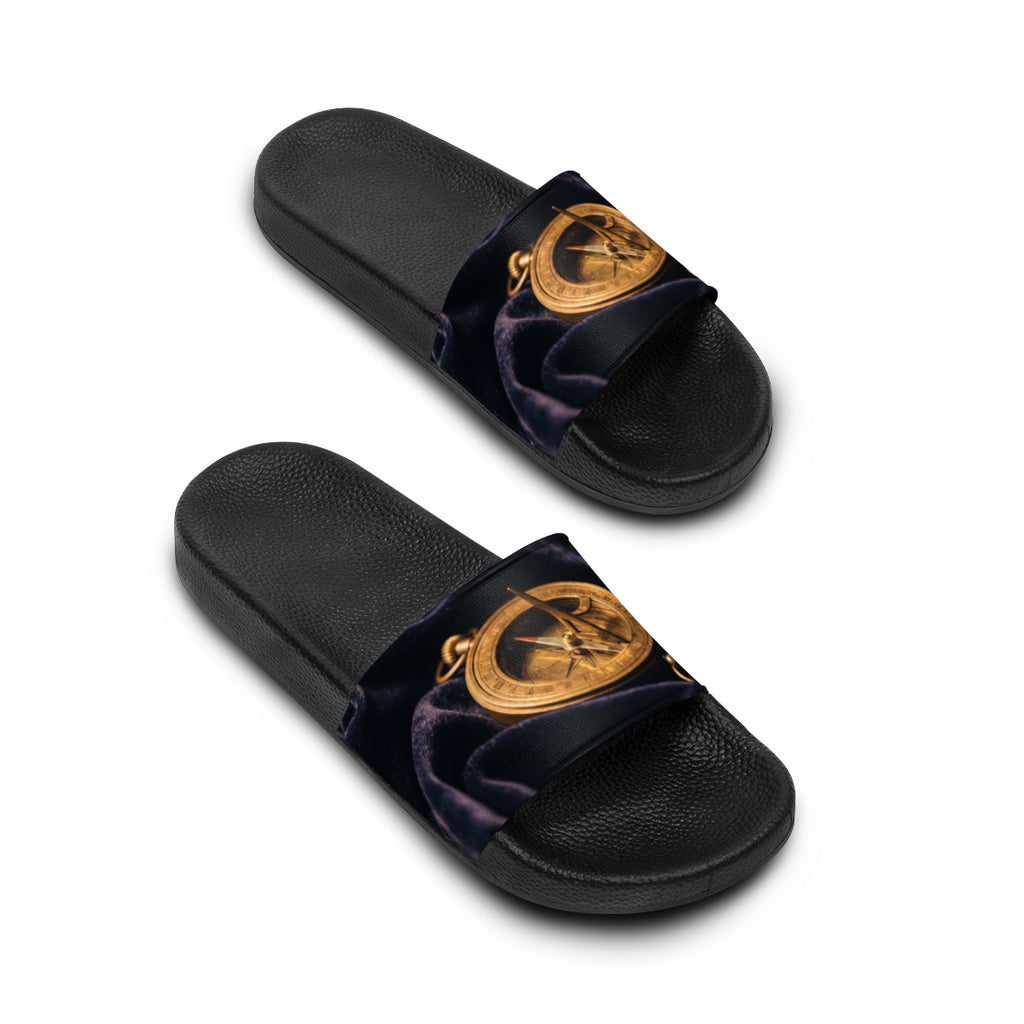 Brass Sundial Compass Men's Slide Sandals