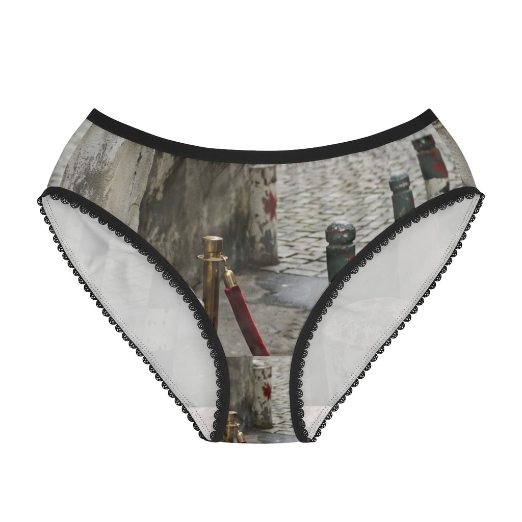 Women's Briefs with Urban Street Courtyard Art