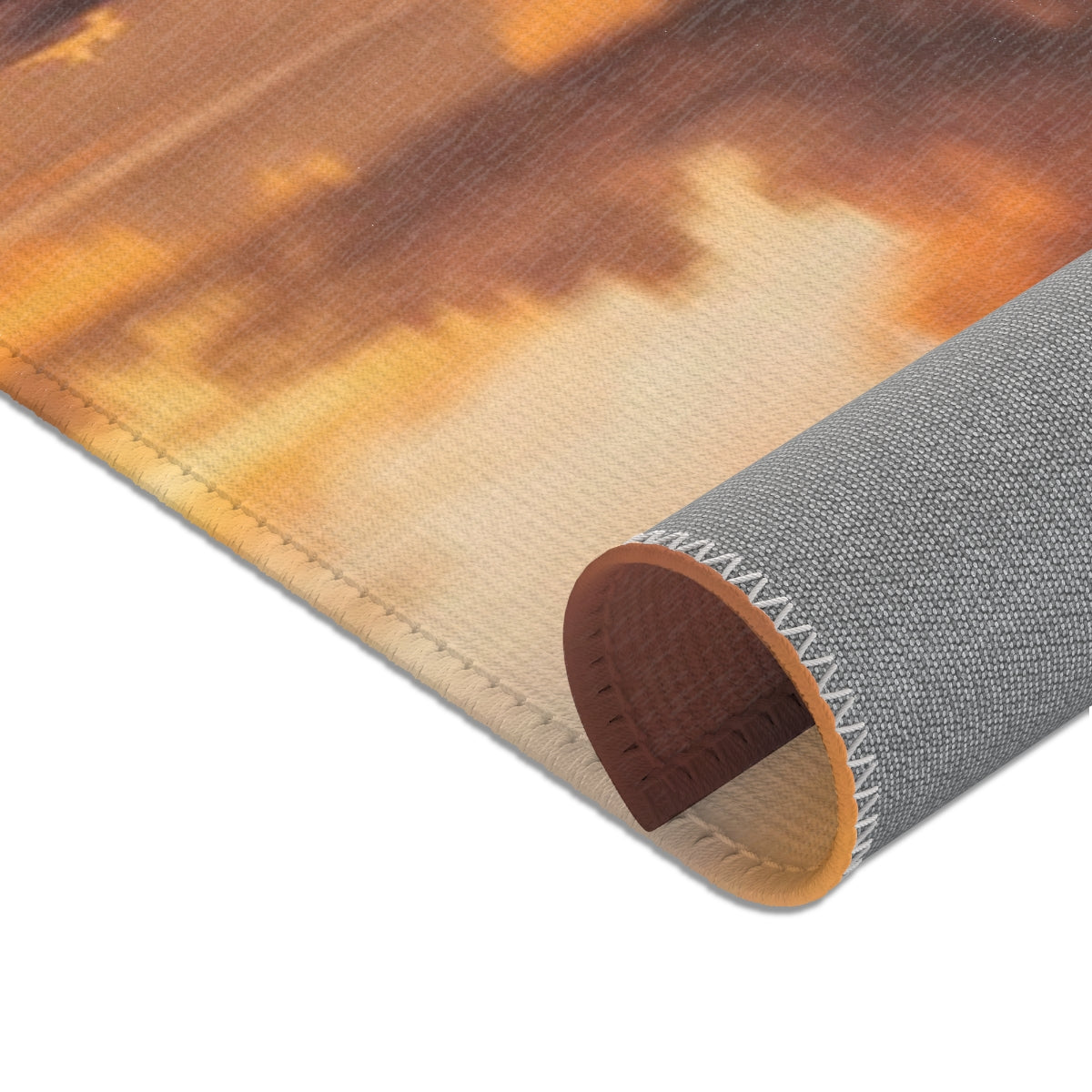 Area Rug - Golden Sunset Lake Horizon | Echovira Gallery