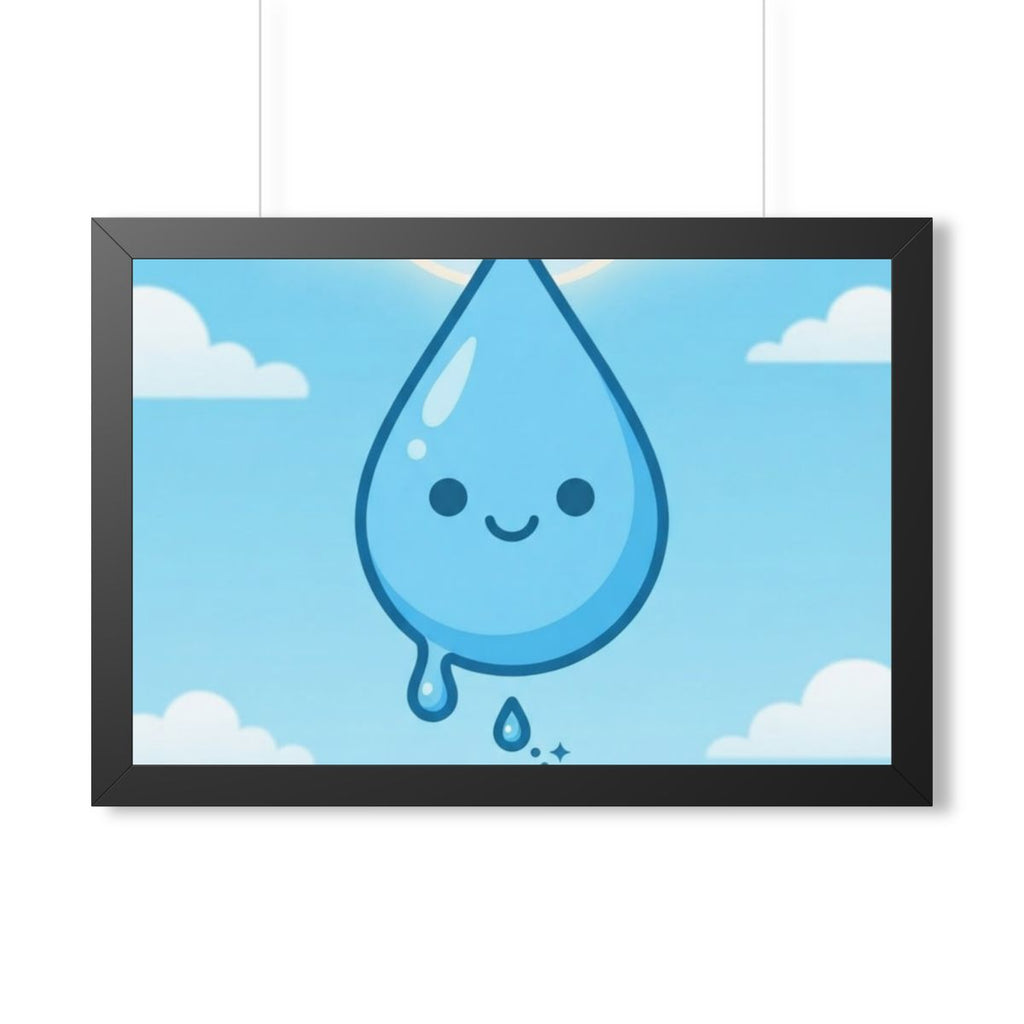 Framed Horizontal Poster - Cheerful Sky Horizon — Black... |...