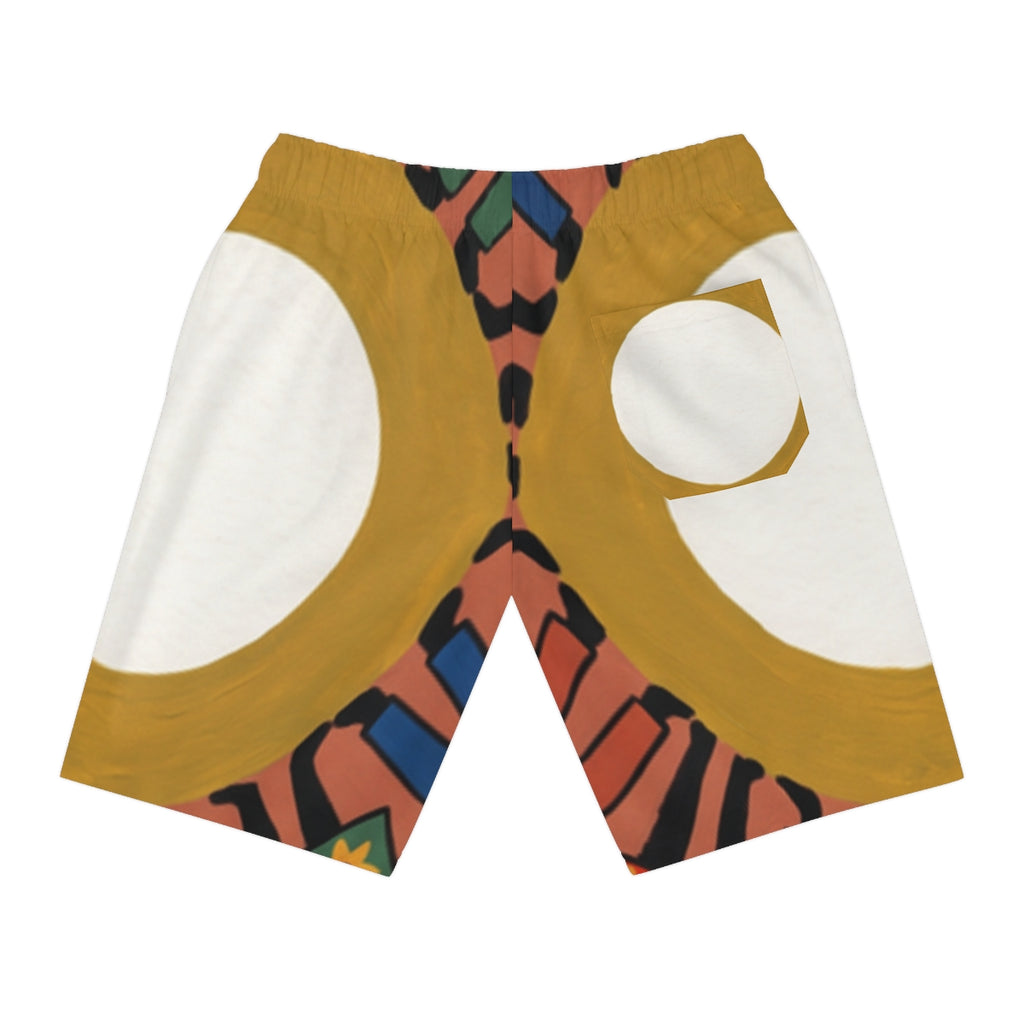 Athletic Long Shorts - Unity Mandala Folk Art | Echovira...
