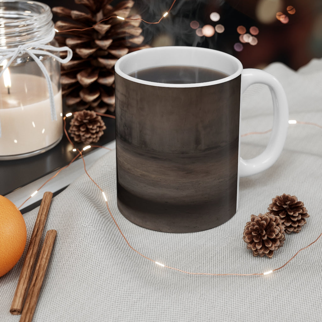 11oz White Mug - Brutalist Morning