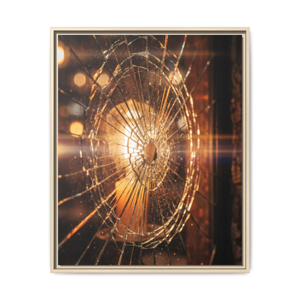 Framed Matte Canvas - Shattered Glass — Natural / 1.25"
