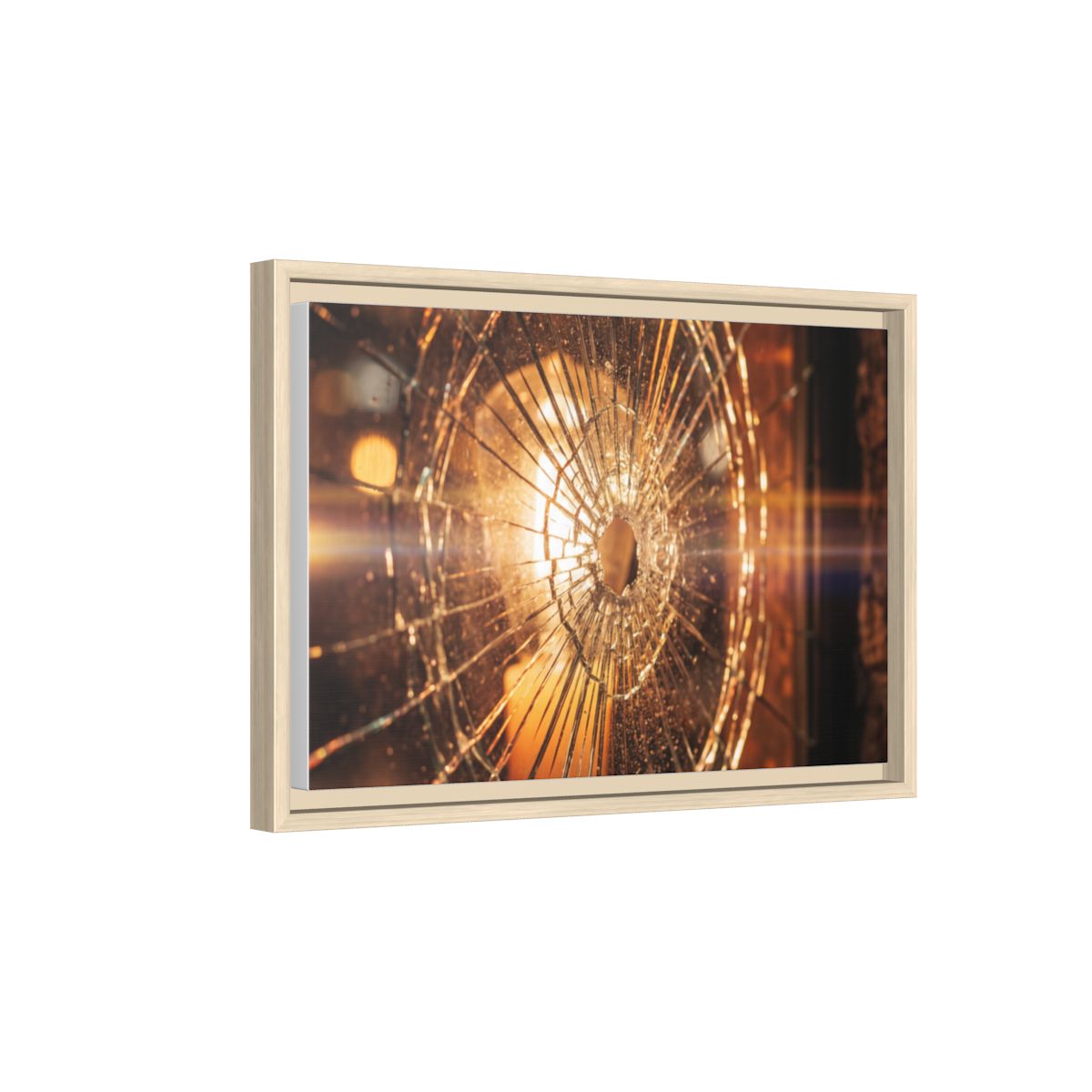 Framed Matte Canvas - Shattered Glass