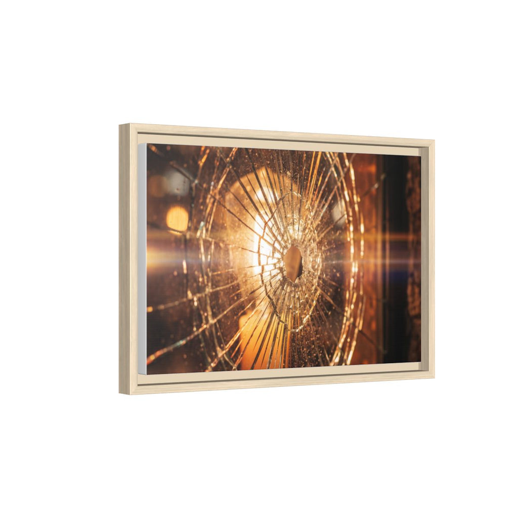 Framed Matte Canvas - Shattered Glass — Natural / 1.25"