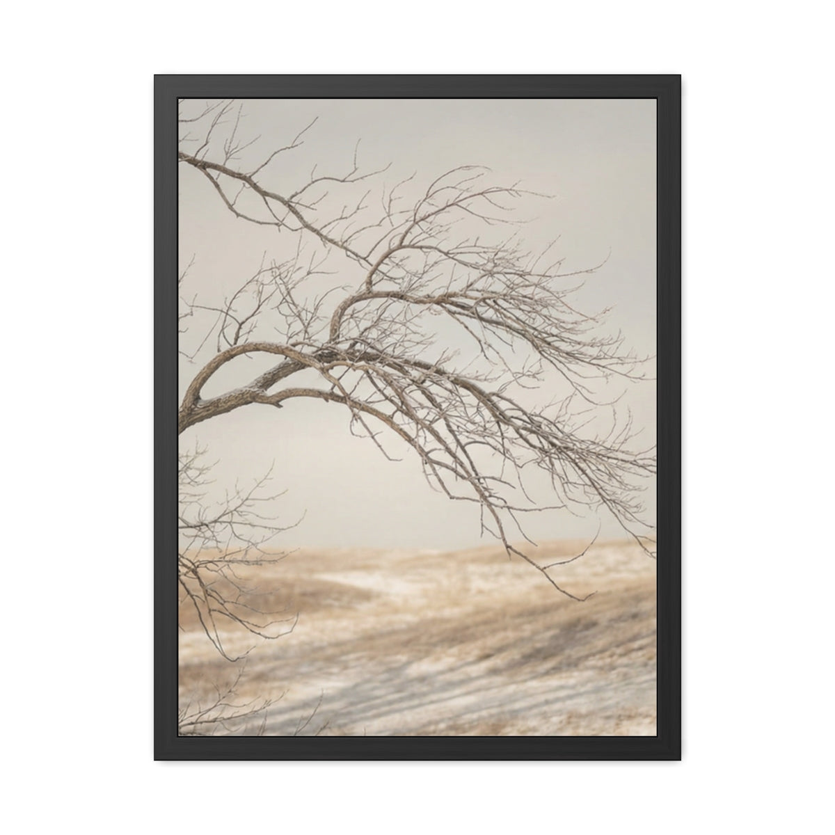 Framed Poster - Minimalist Winter Tree — Portrait