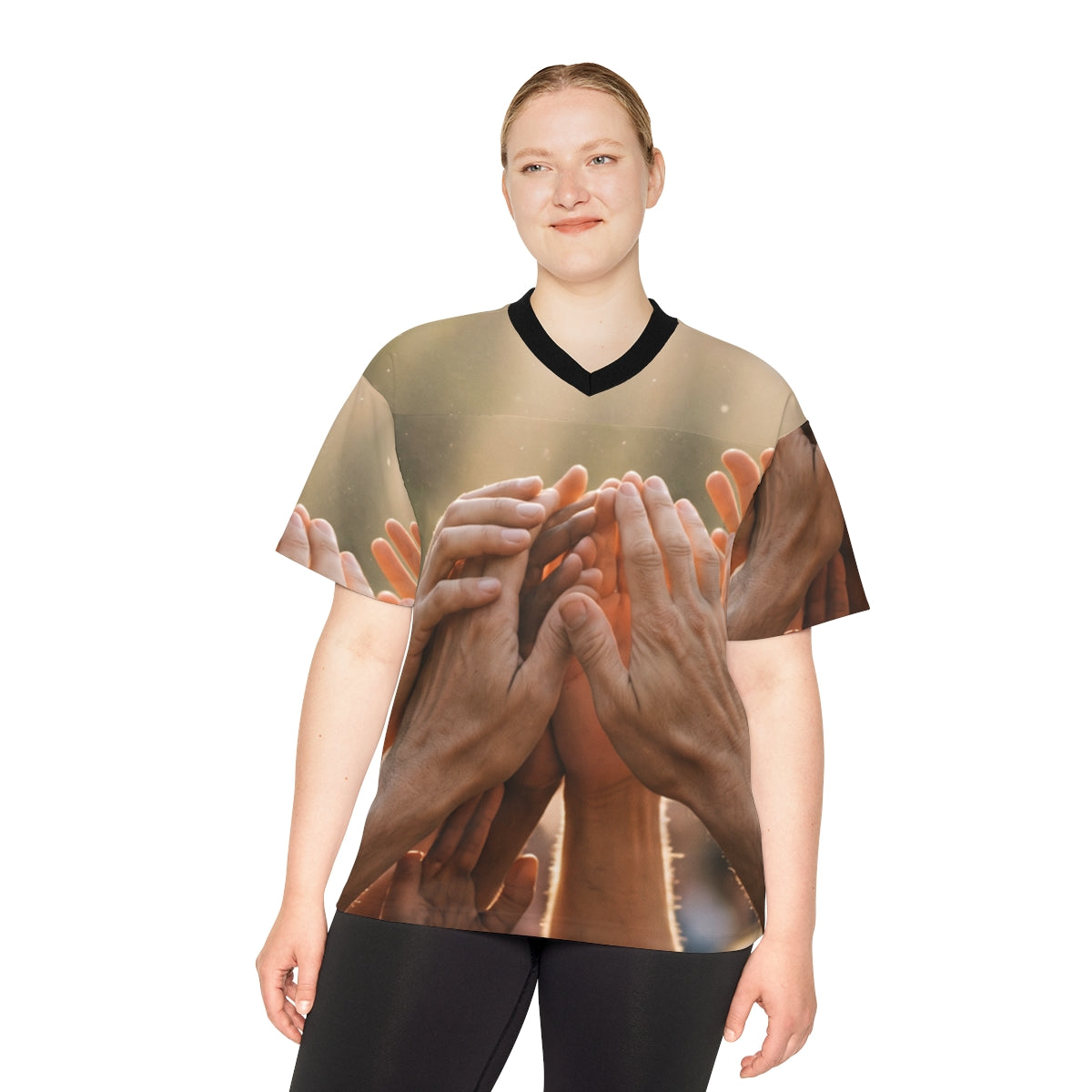 Unisex Football Jersey - Golden Rays of Unity Wall Art |...