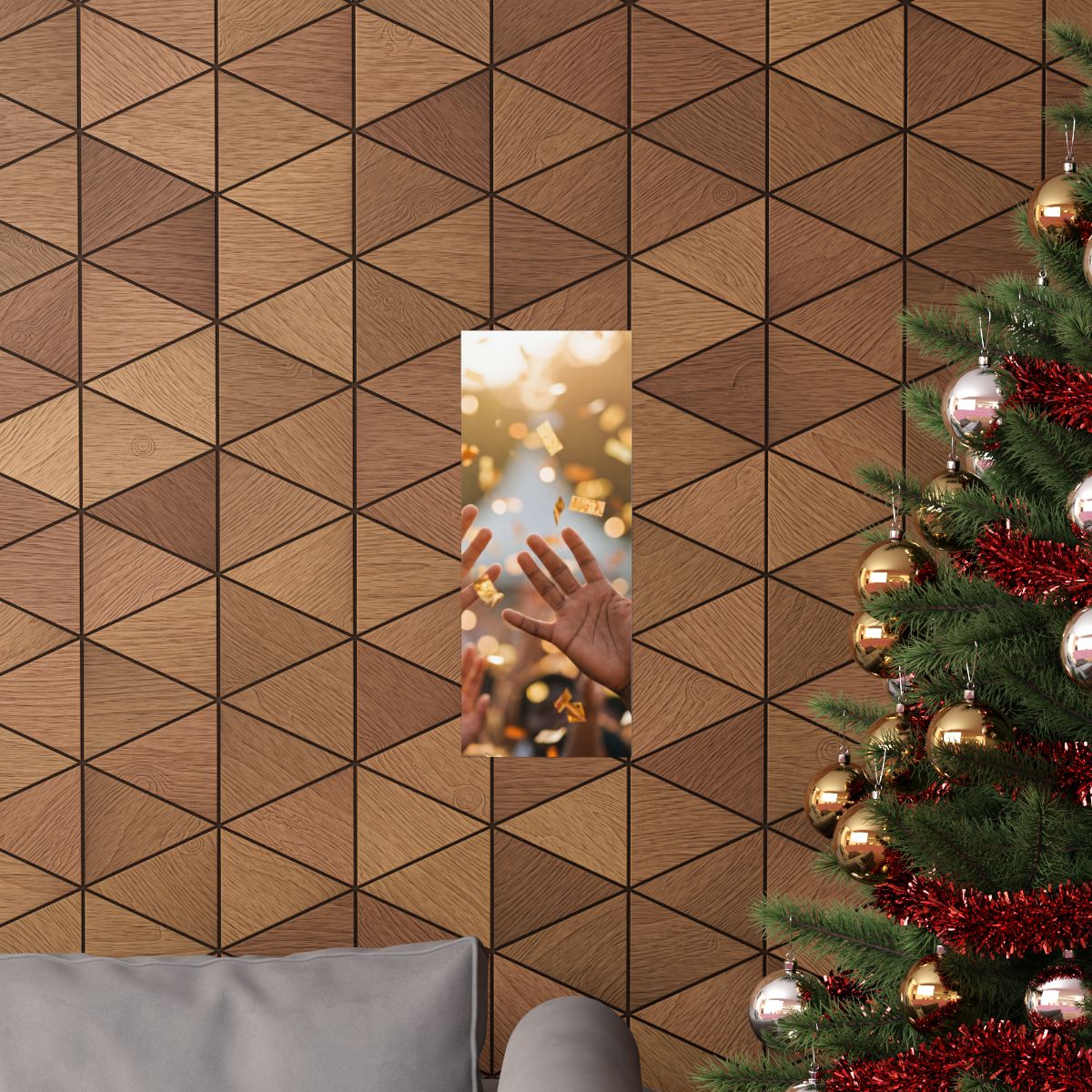 Matte Vertical Posters - Golden Festival Celebration Art......