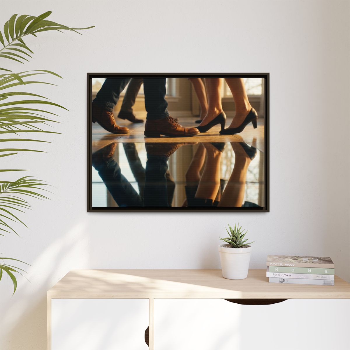 Matte Canvas, Framed - Golden Hour Reflections Cinematic Art...