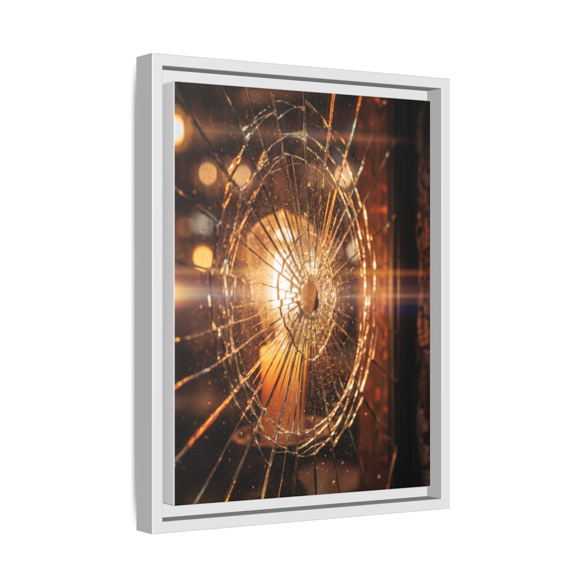 Framed Matte Canvas - Shattered Glass