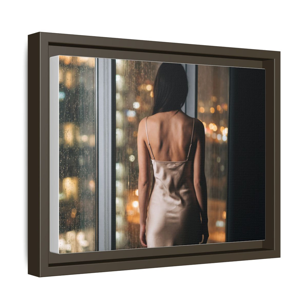 Framed Canvas - Midnight Rain Masterpiece — Espresso / 1.25"