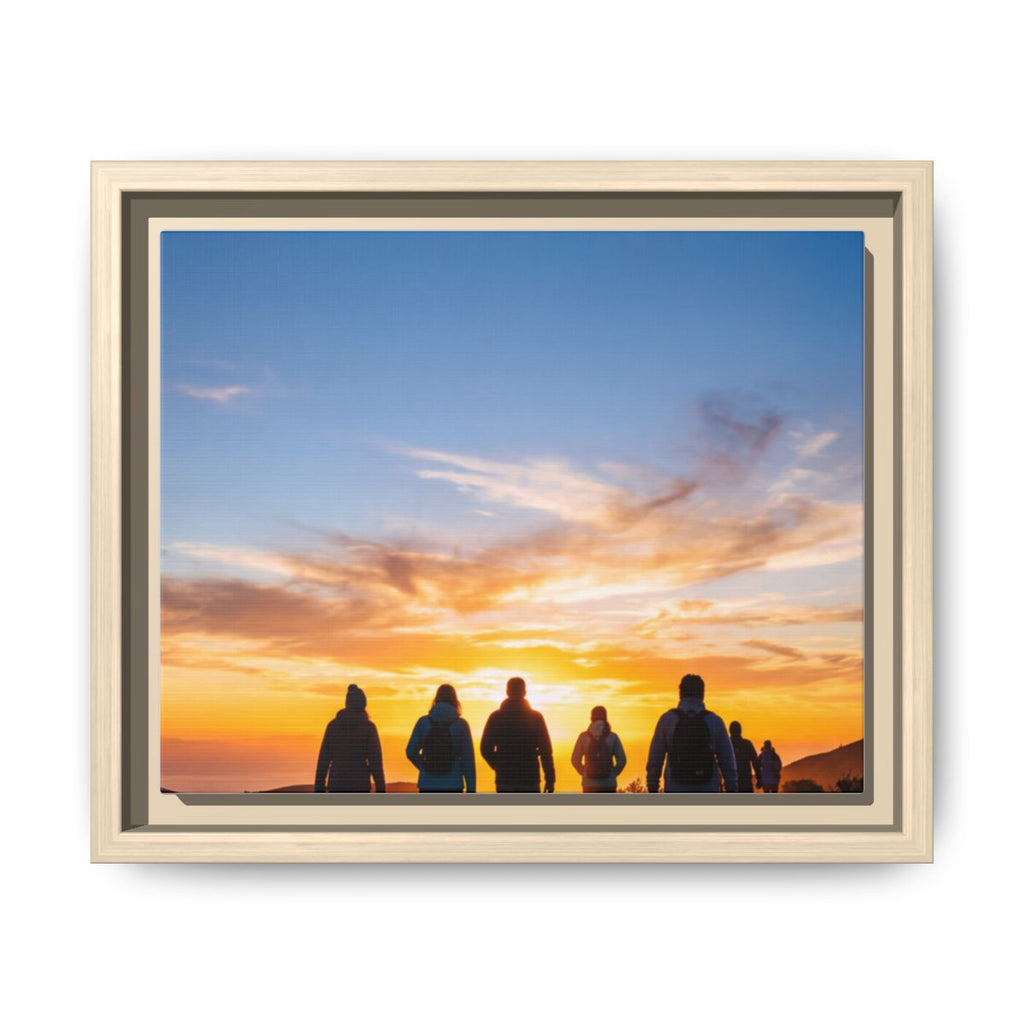 Framed Canvas - Sunset Silhouette