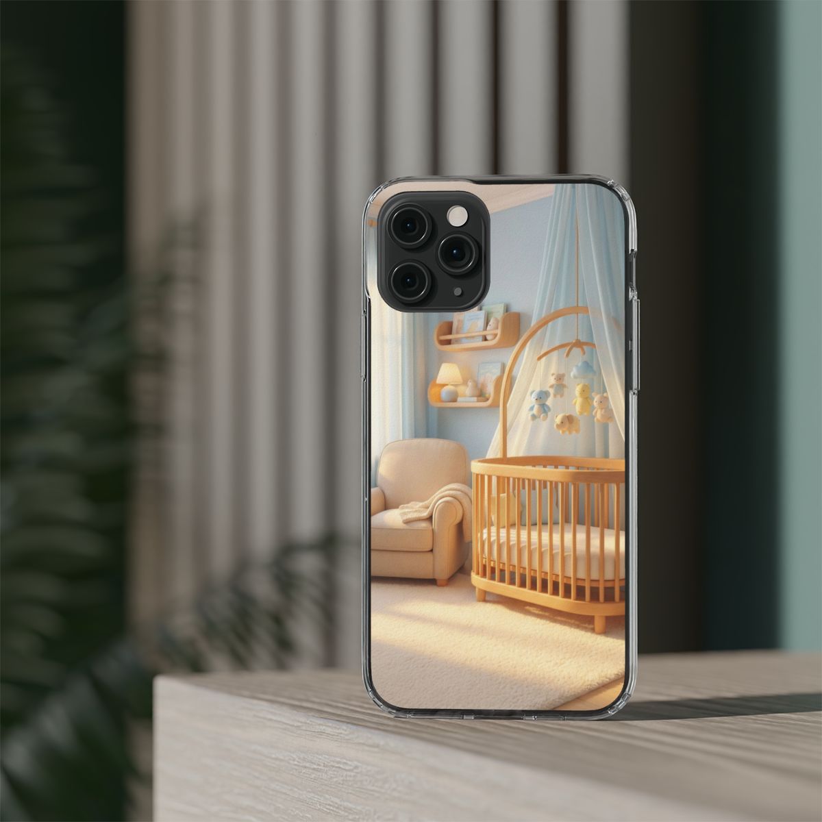 Clear Impact-Resistant Cases - Soft Blue Clear Phone Case...