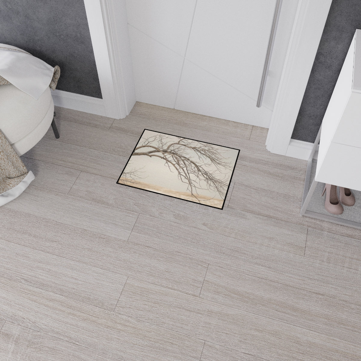 Heavy Duty Floor Mat - Winter Tree