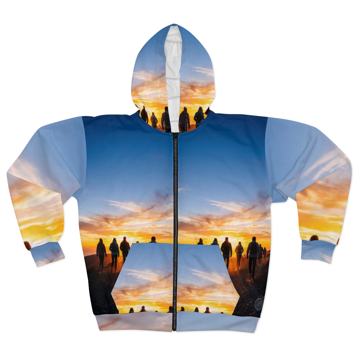 Unisex Zip Hoodie - Golden Hour Ridge | Echovira Gallery