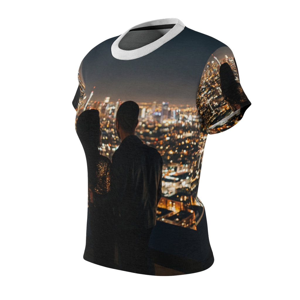 Women's Cut & Sew Tee - Midnight Skyline | Echovira Gallery