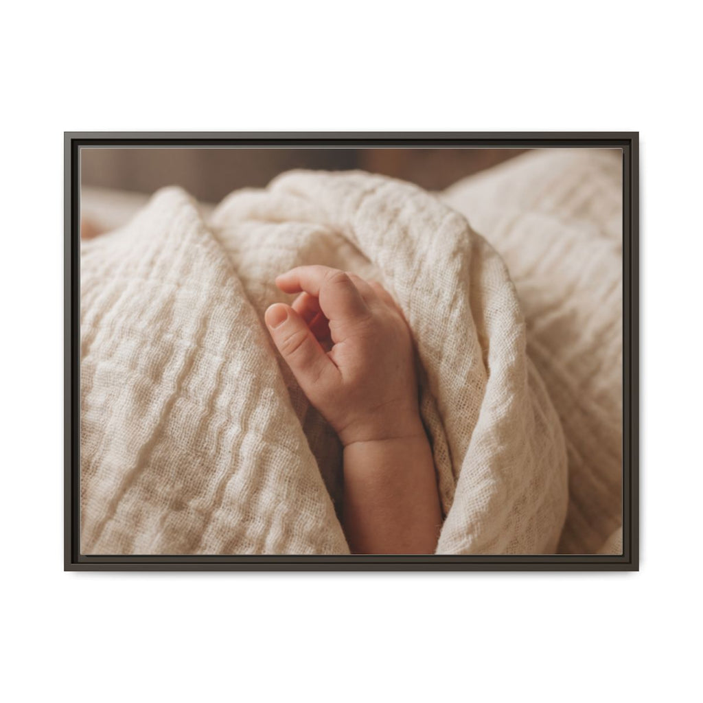 Framed Matte Canvas - Neutral Nursery — Espresso / 1.25"