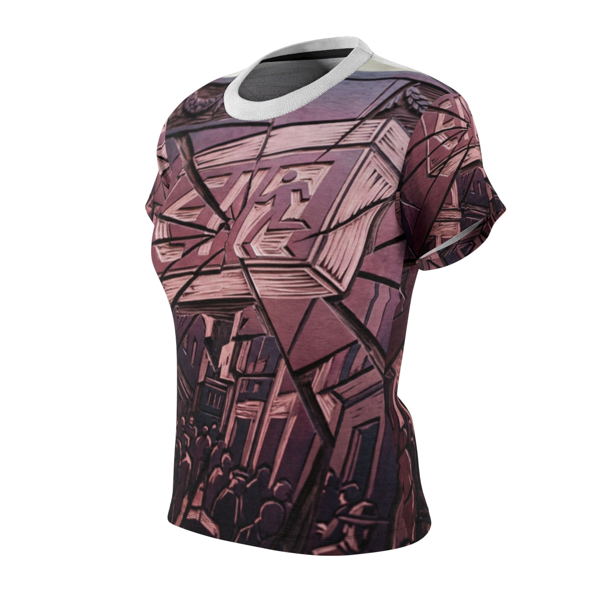 Women's Cut & Sew Tee - Carved Cityscape | Echovira Gallery