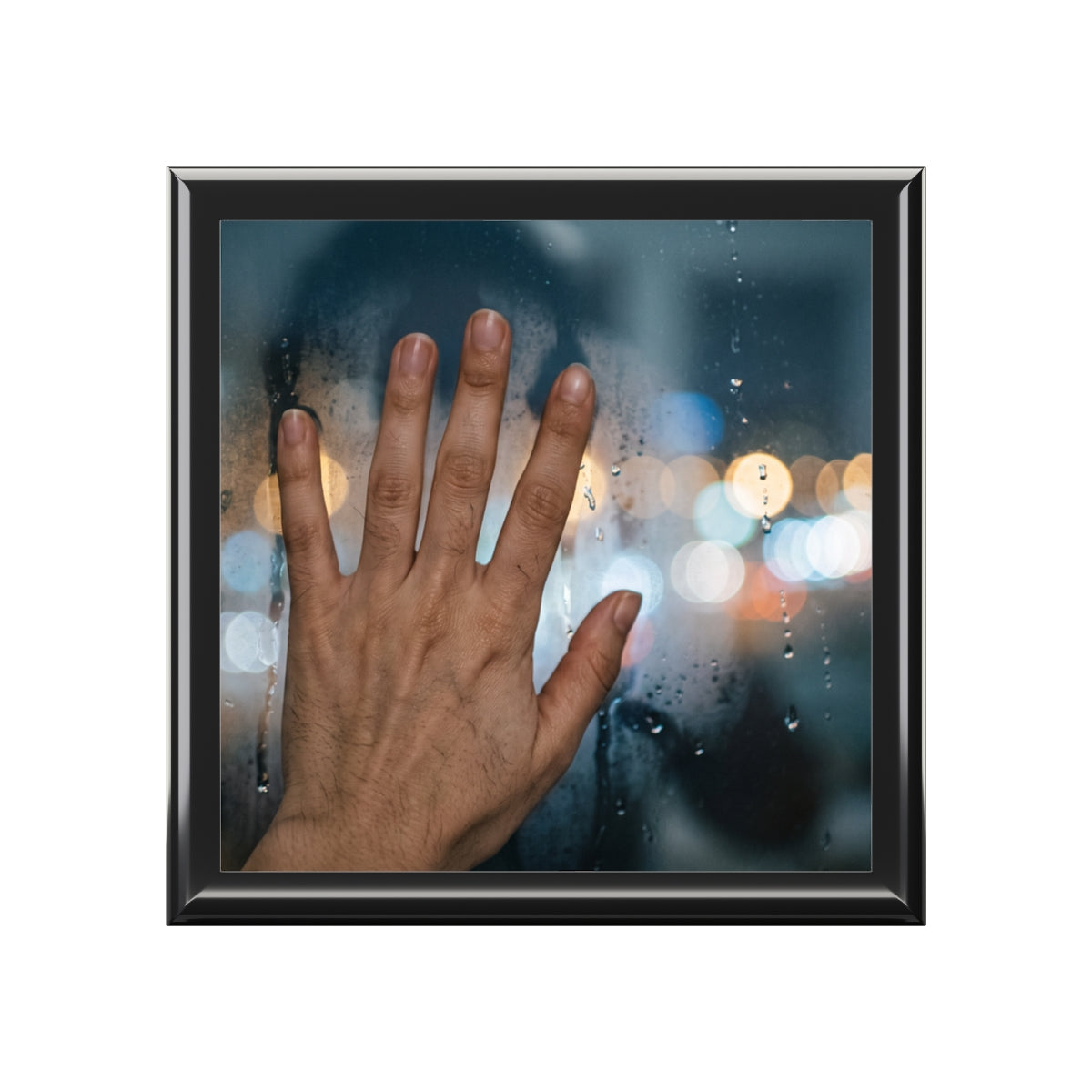 Rainy City Window Art Jewelry Box