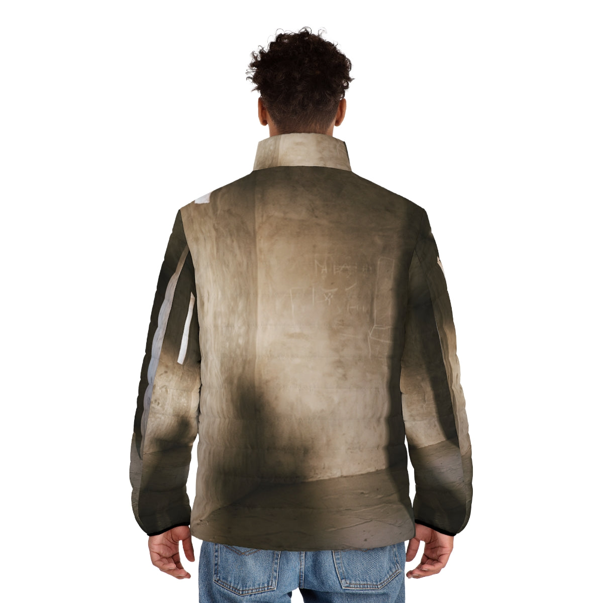 Men's Puffer Jacket - Shadows of the Citadel moody... |...