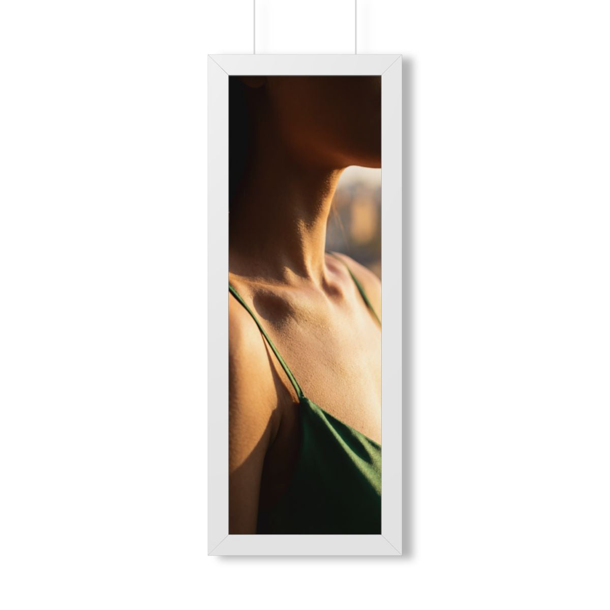 Framed Vertical Poster - Golden Hour Glow - Minimalist... |...