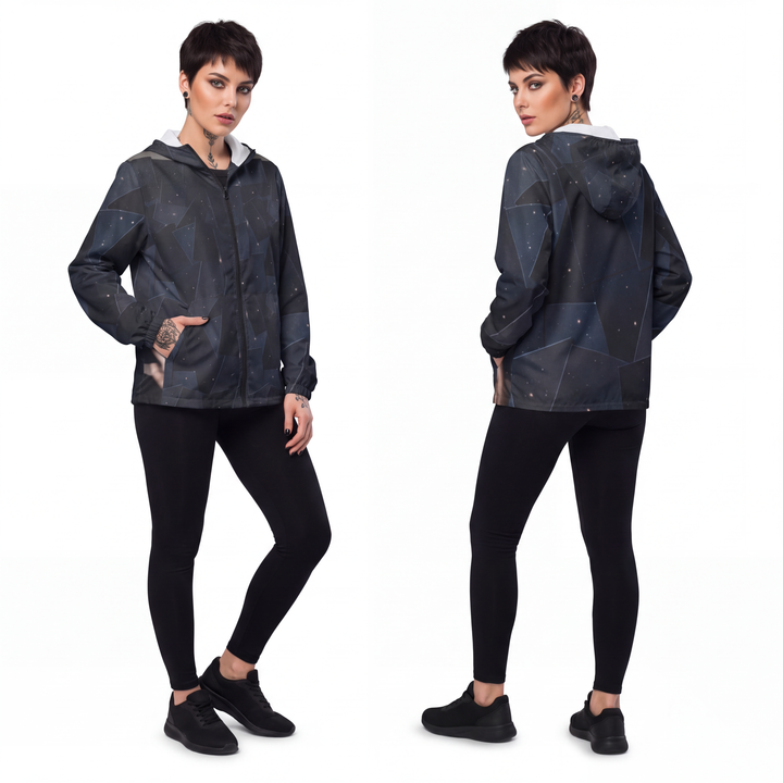 Unisex Windbreaker Jacket - Obsidian Sky Shell