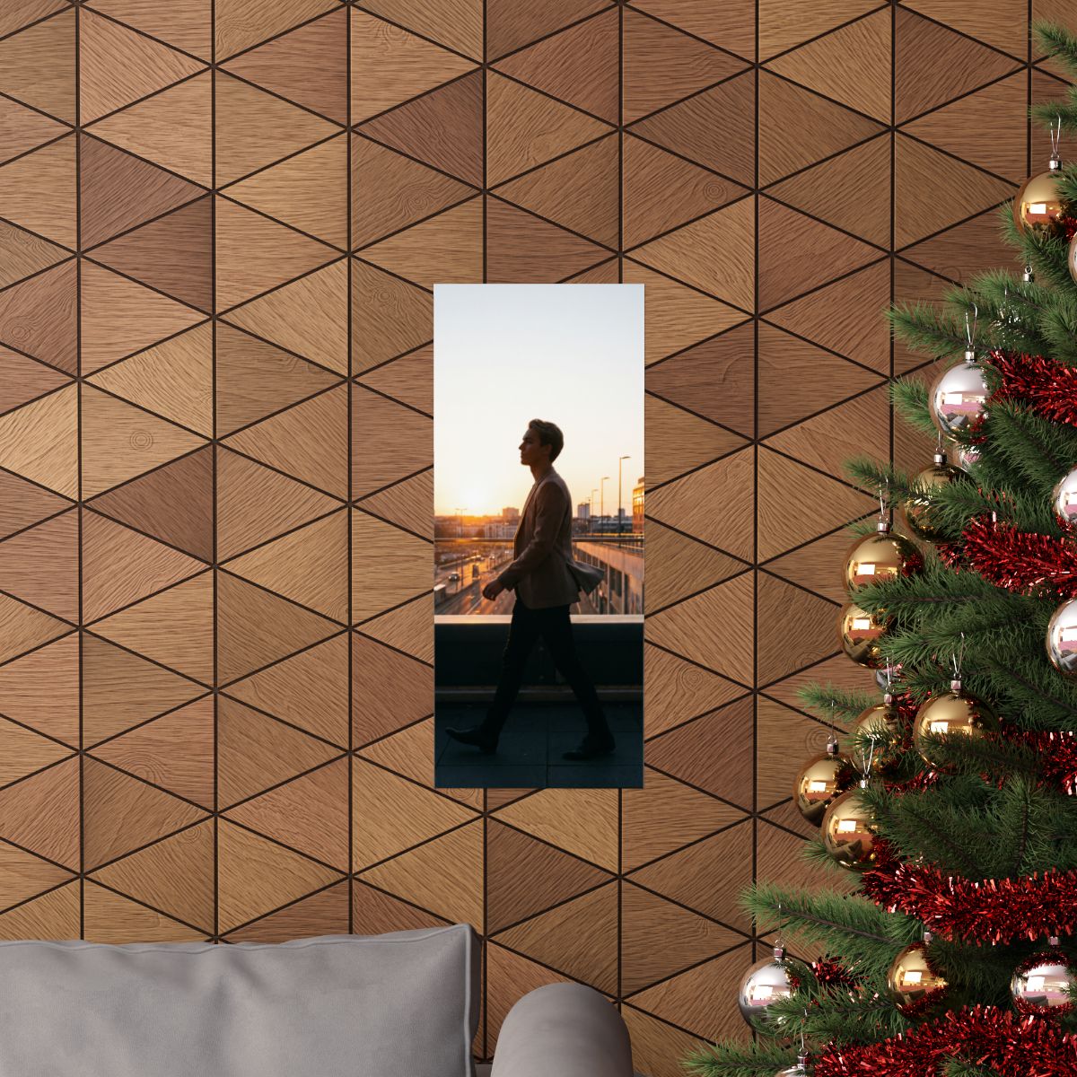 Matte Vertical Poster - Golden Hour Walk (8×10 & 36×54) |...