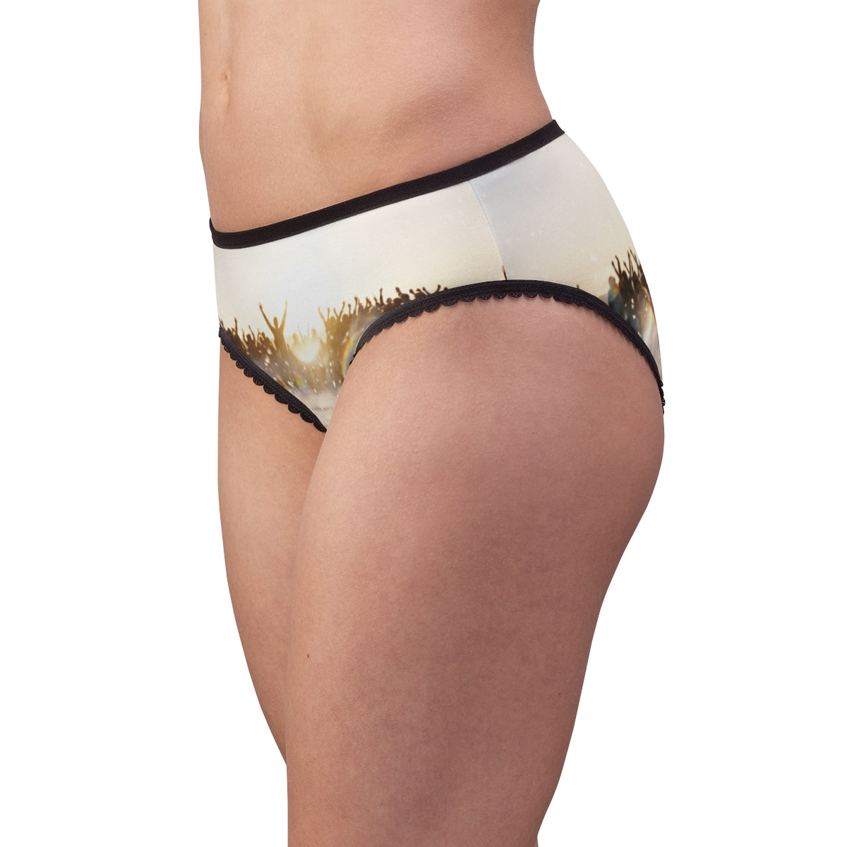 Women's Briefs with Golden Hour Crowd Art