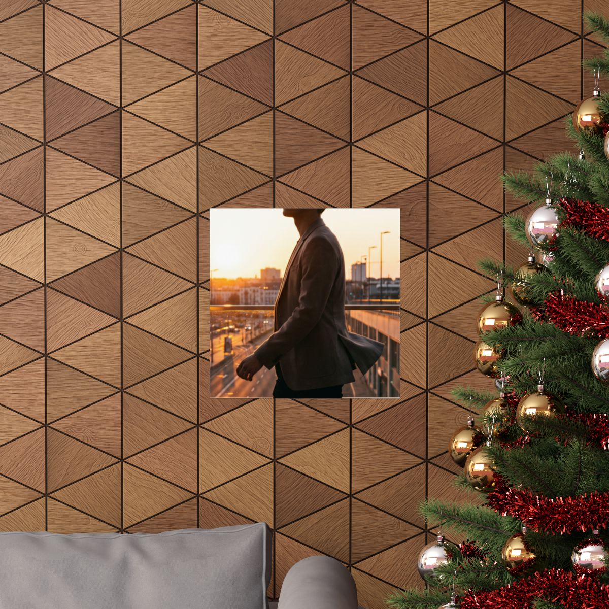 Matte Vertical Poster - Golden Hour Walk (8×10 & 36×54) |...