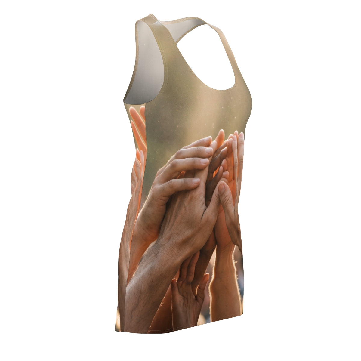 Women's Cut & Sew Racerback Dress - Golden Rays of Unity......