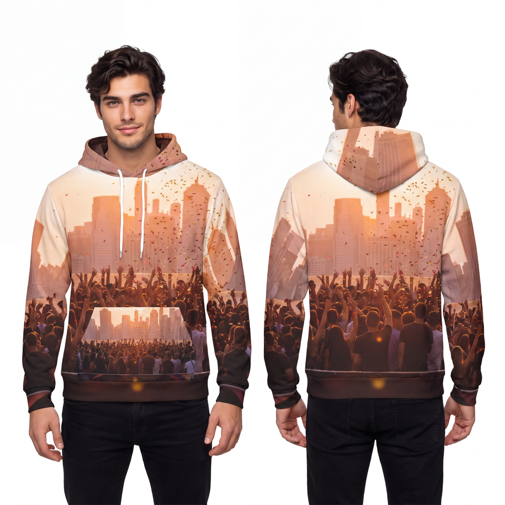 Men's Fashion Hoodie - City Lights Festival | Echovira...