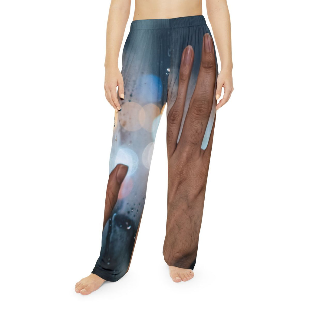 Women's Pajama Pants Rainy City Window Art