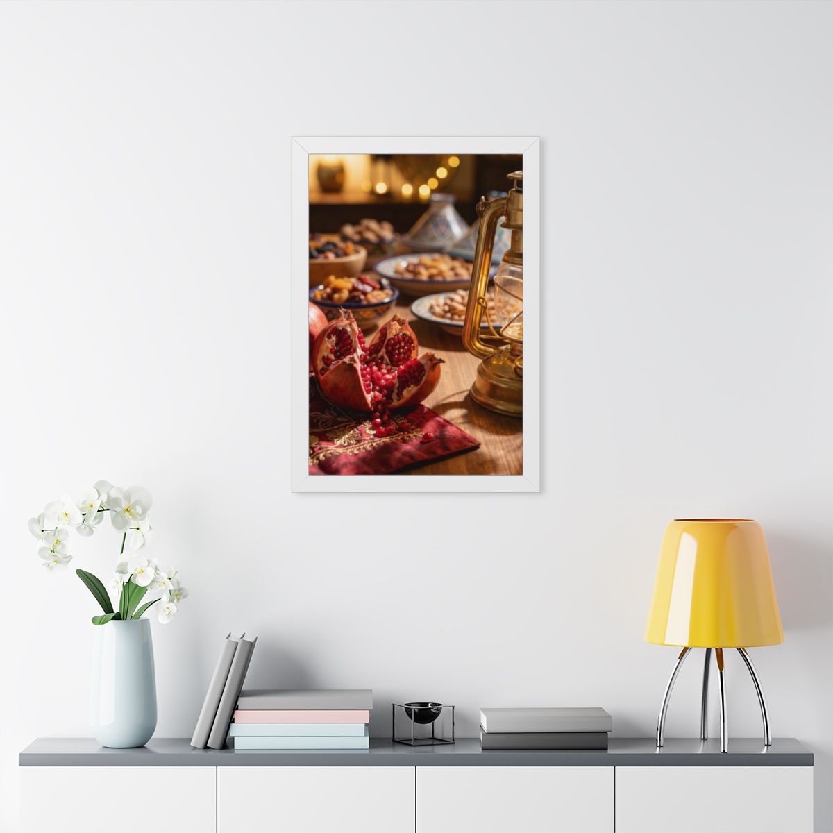 Framed Vertical Poster - Twilight Lantern Feast (11×14... |...