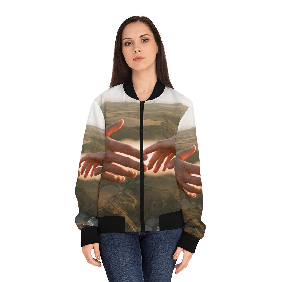 Women's Bomber Jacket - The Infinite Touch | Ethereal... |...