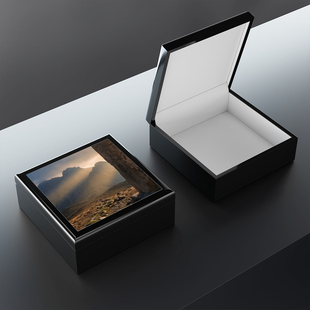 Jewelry Box - Mystic Monolith Ancient Persian Mountain Art |...