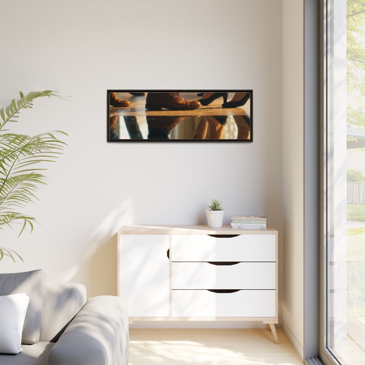 Matte Canvas, Framed - Golden Hour Reflections Cinematic Art...