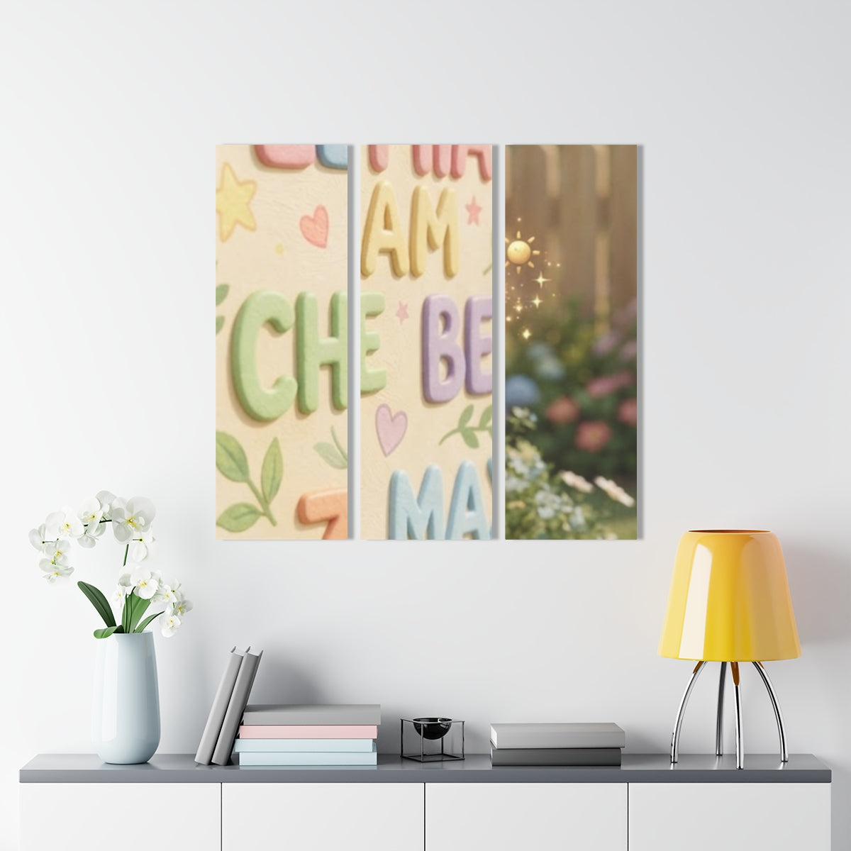 Acrylic Prints - Garden Wall Triptych — Portrait | Echovira...
