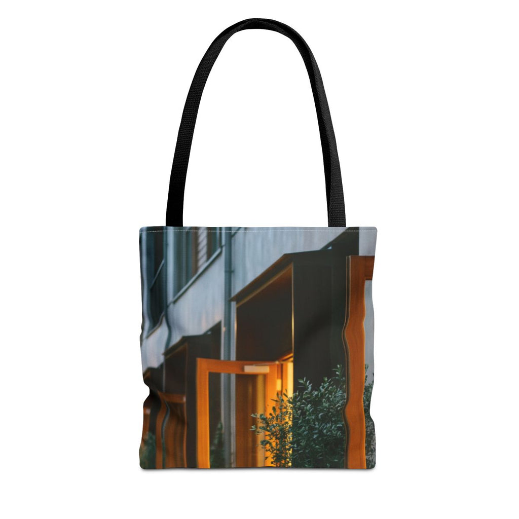 Tote Bag - Twilight Courtyard Architecture | Echovira...
