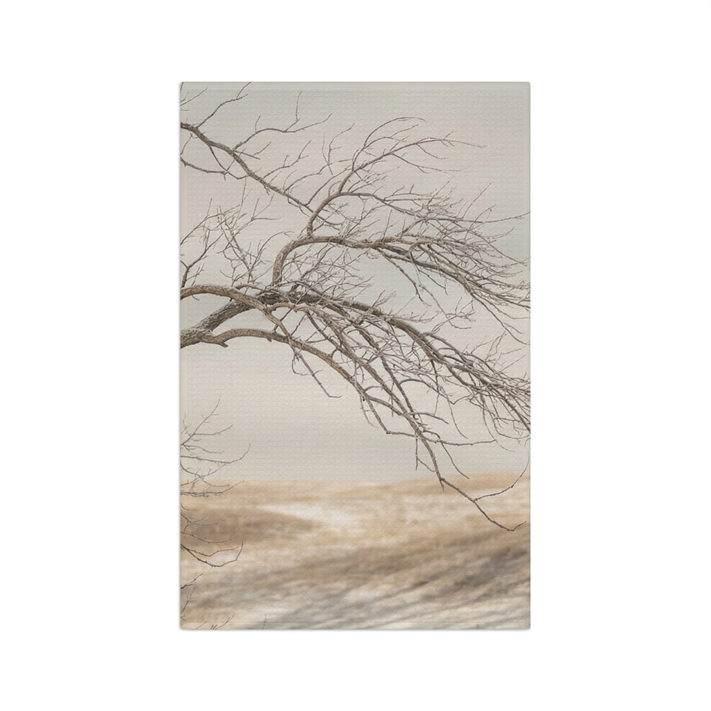 Microfiber Tea Towel - Rustic Winter Woods | Echovira...