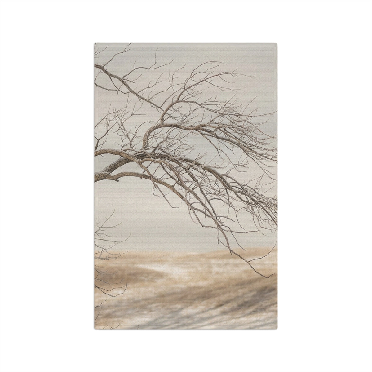 Microfiber Tea Towel - Rustic Winter Woods | Echovira...