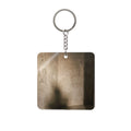 Square Keychain - Shadows of the Citadel moody architectural...