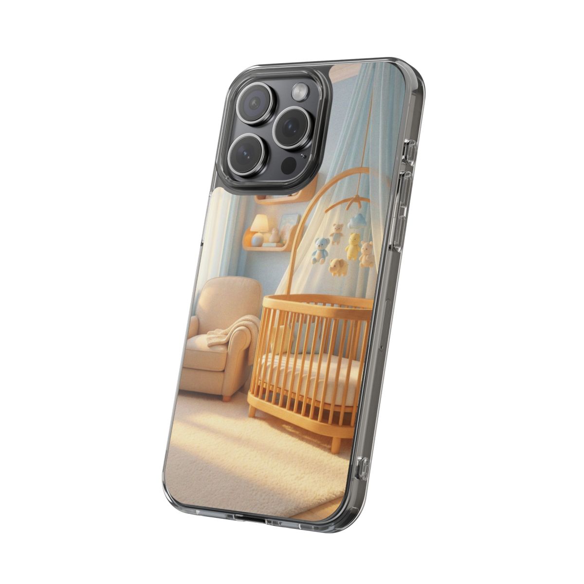 Clear Impact-Resistant Cases - Soft Blue Clear Phone Case...