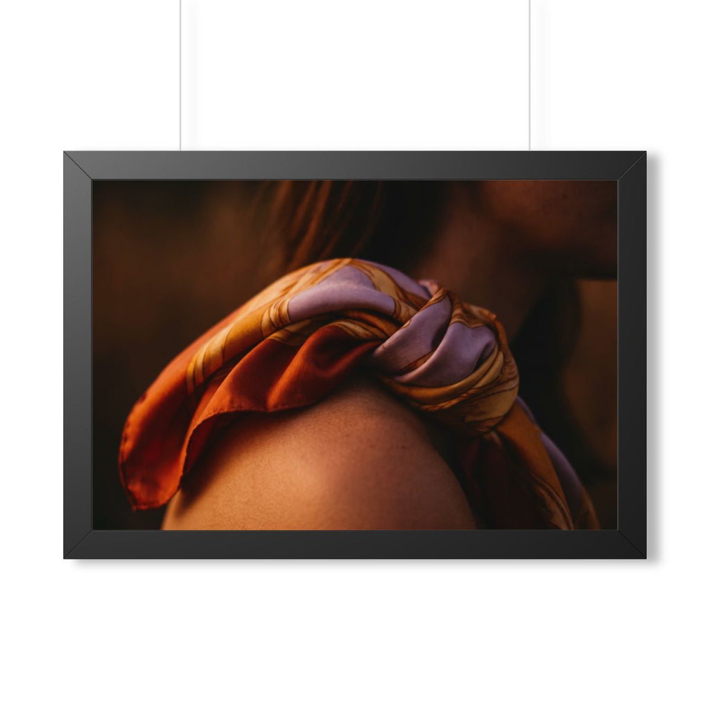 Framed Horizontal Poster - Sunset Reverie Landscape Art —......