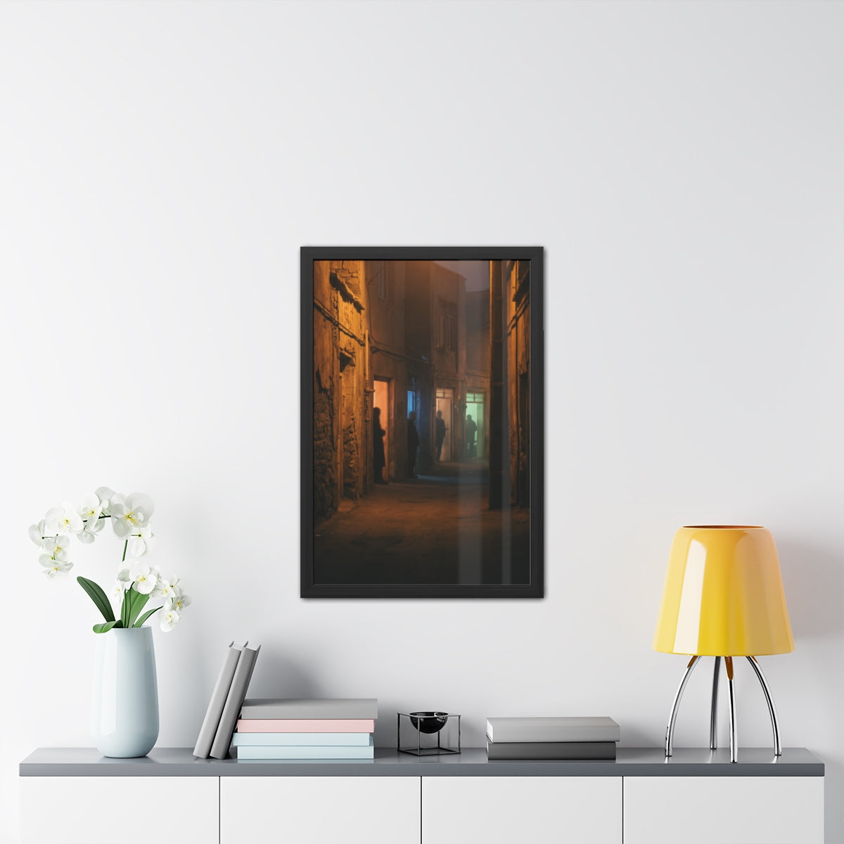 Framed Posters - Shadowed Alleyway Mystery Art Print —... |...
