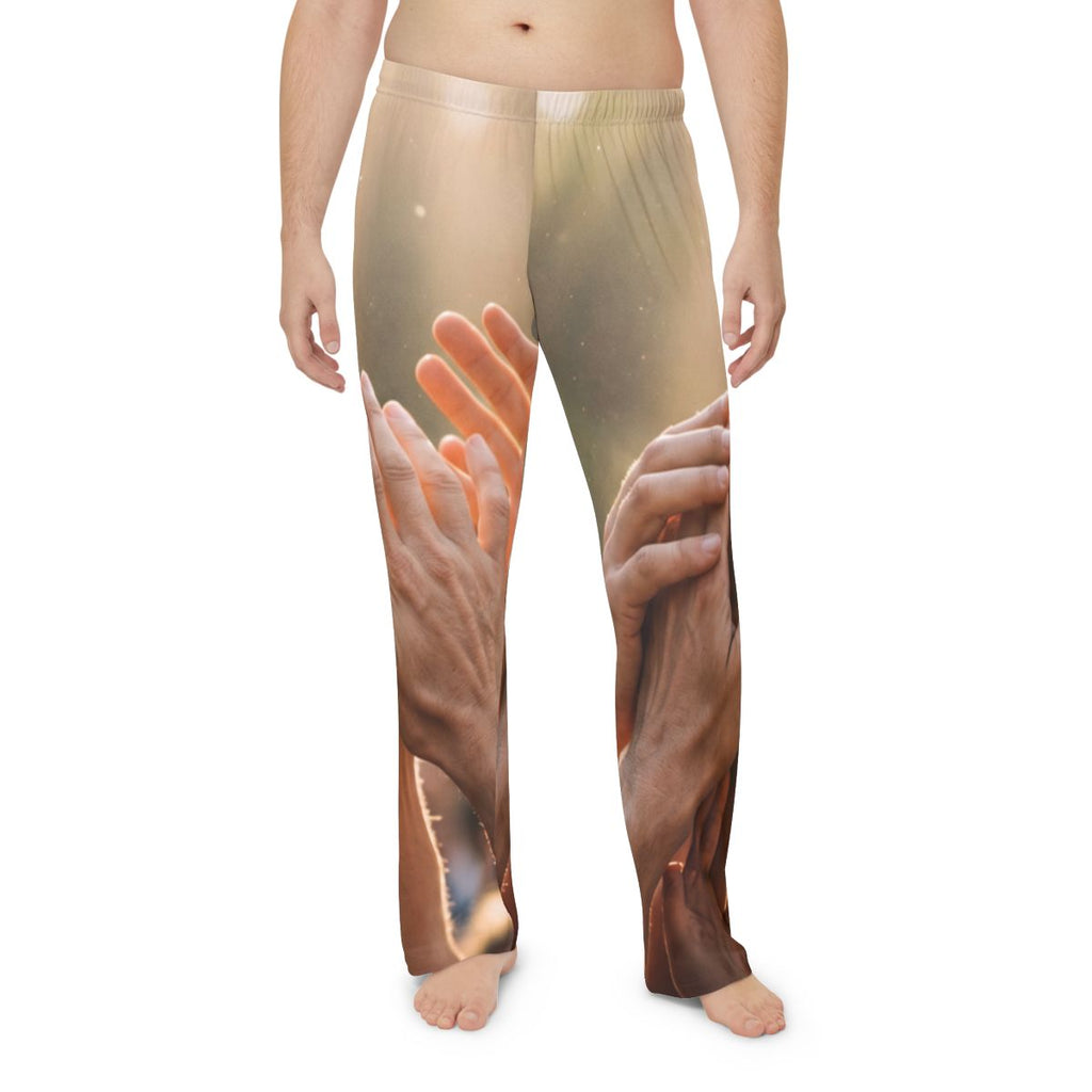 Men's Pajama Pants - Golden Rays of Unity Wall Art |...