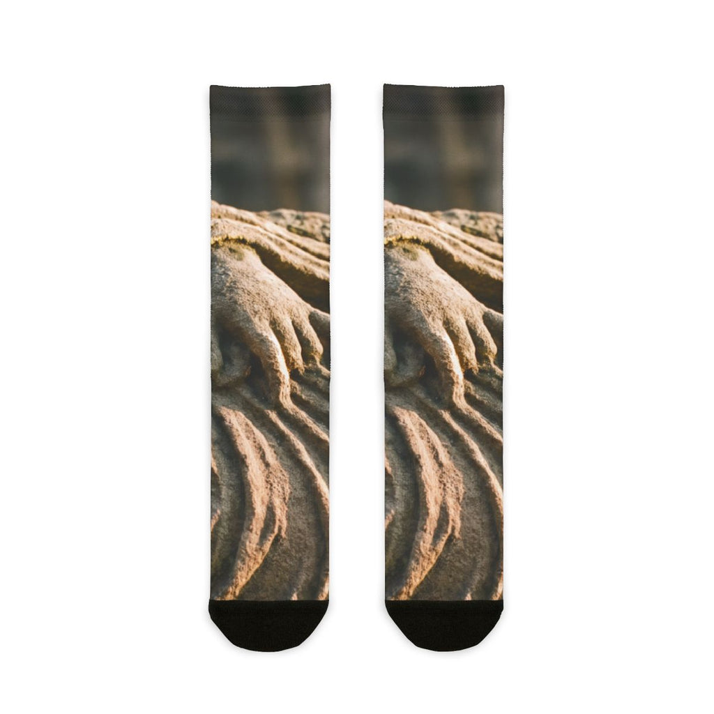 Sublimation Crew Socks - Stone Drapery | Echovira Gallery