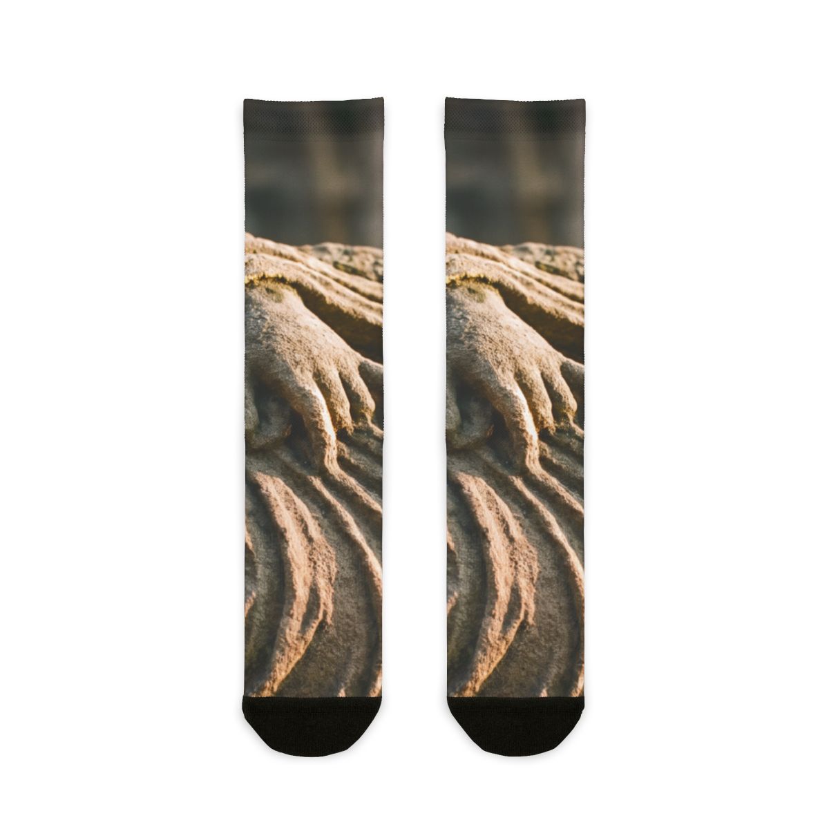 Sublimation Crew Socks - Stone Drapery | Echovira Gallery