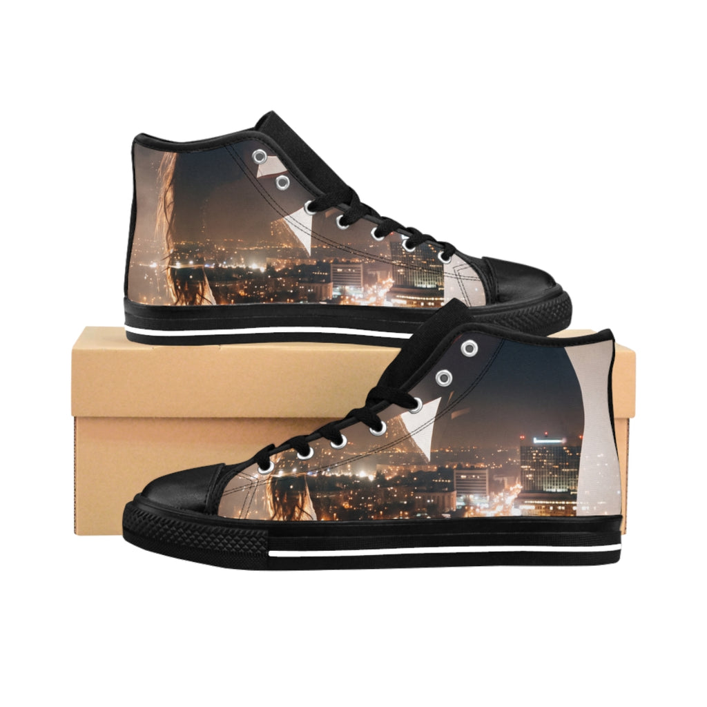 Women's Classic Sneakers - Midnight City | Echovira Gallery