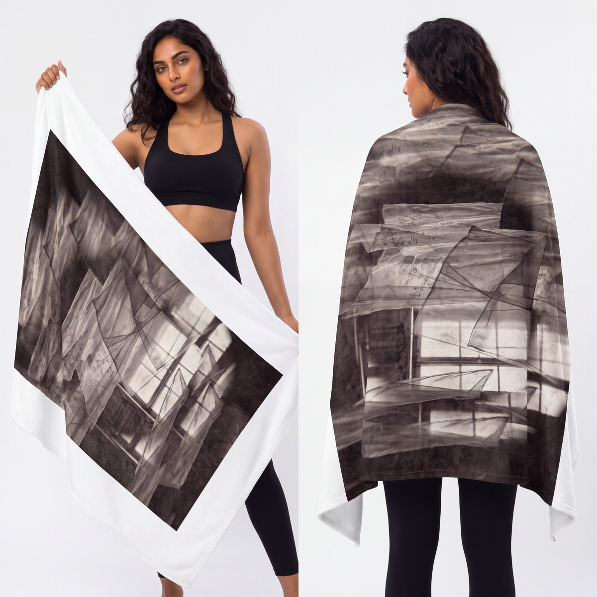 Velveteen Microfiber Blanket - Spectral Veils | Echovira...